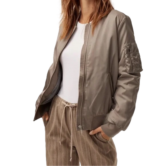 Babaton Jackets & Blazers - NWOT Babaton Aritzia Gilman Bomber Jacket In Modern Taupe